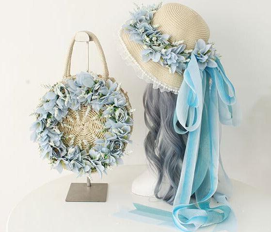 Gift of the Seelie Folk Cottagecore Fairycore Princesscore Coquette Kawaii Bag with Optional Sun Hat Set - Starlight Fair