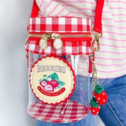 Wild Strawberry Jam Sandwich Cottagecore Princesscore Fairycore Coquette Kawaii Bag White / 30X11X32CM Only Bag