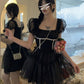 Luxurious Whimsy Dark Cottagecore Fairycore Princesscore Goth Kawaii Dress