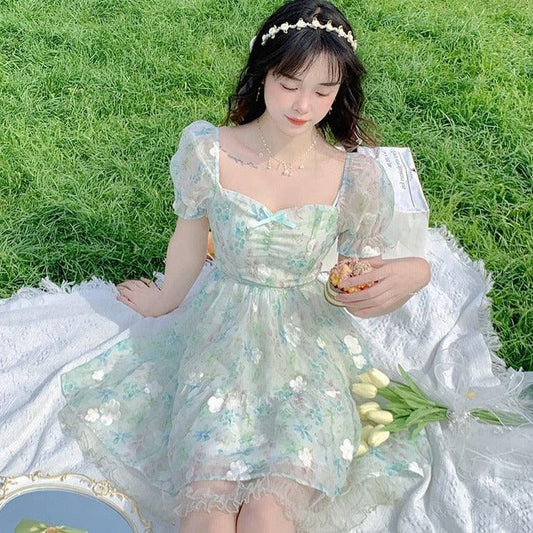 Sugar Snap Pea Fairycore Cottagecore Princesscore Dress - Starlight Fair