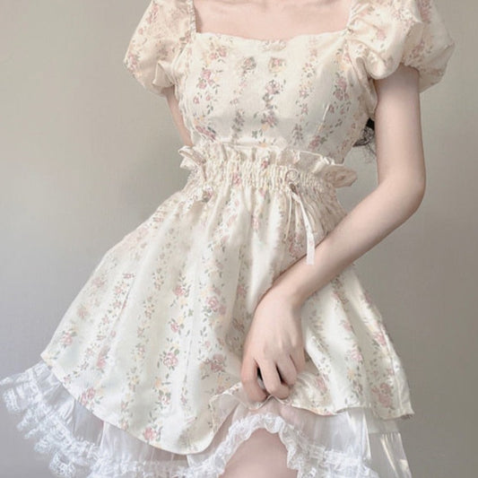 A Blooming Wallflower Cottagecore Princesscore Fairycore Coquette Kawaii Dress