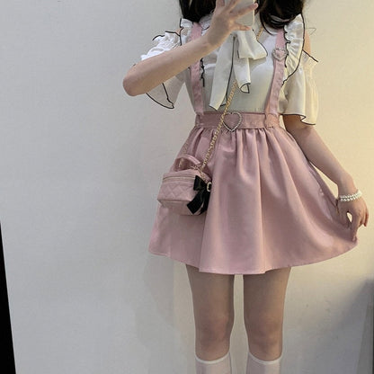 In Love Cottagecore Princesscore Fairycore Princesscore Coquette Soft Girl Kawaii Dress Overalls Skirt