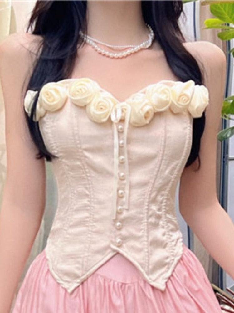 Icing Rose Elf Corset Top and Skirt Bottoms Dress Set - Starlight Fair