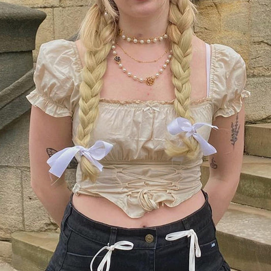Natalia Bleu Fairycore Cottagecore Corset with Optional Long Sleeve Top and  Skirt Bottom Dress Set