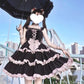 Lady LaRoux Cottagecore Fairycore Princesscore Coquette Gothic Kawaii Dress with Optional Choker and Headband Set