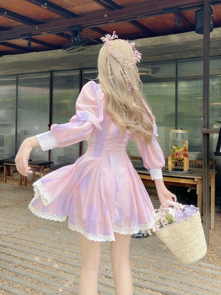 Elena's Daydream Come True Cottagecore Princesscore Fairycore Princesscore  Coquette Dollette Angelcore Soft Girl Kawaii Dress – Starlight Fair