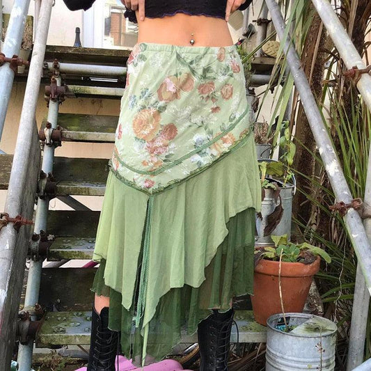 Terra the Earth Fairy's Rose Thicket Fairycore Cottagecore Princesscore Skirt Bottoms - Starlight Fair