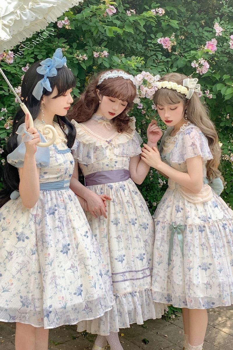 Trio of Beauties Fairycore Cottagecore Princesscore Dress Petticoat Skirt Bottoms and Belt Set - Starlight Fair