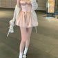 Dawnlight Rose Petal Parade Girl Fairycore Cottagecore Princesscore Dress and Shorts Bottoms Set - Starlight Fair