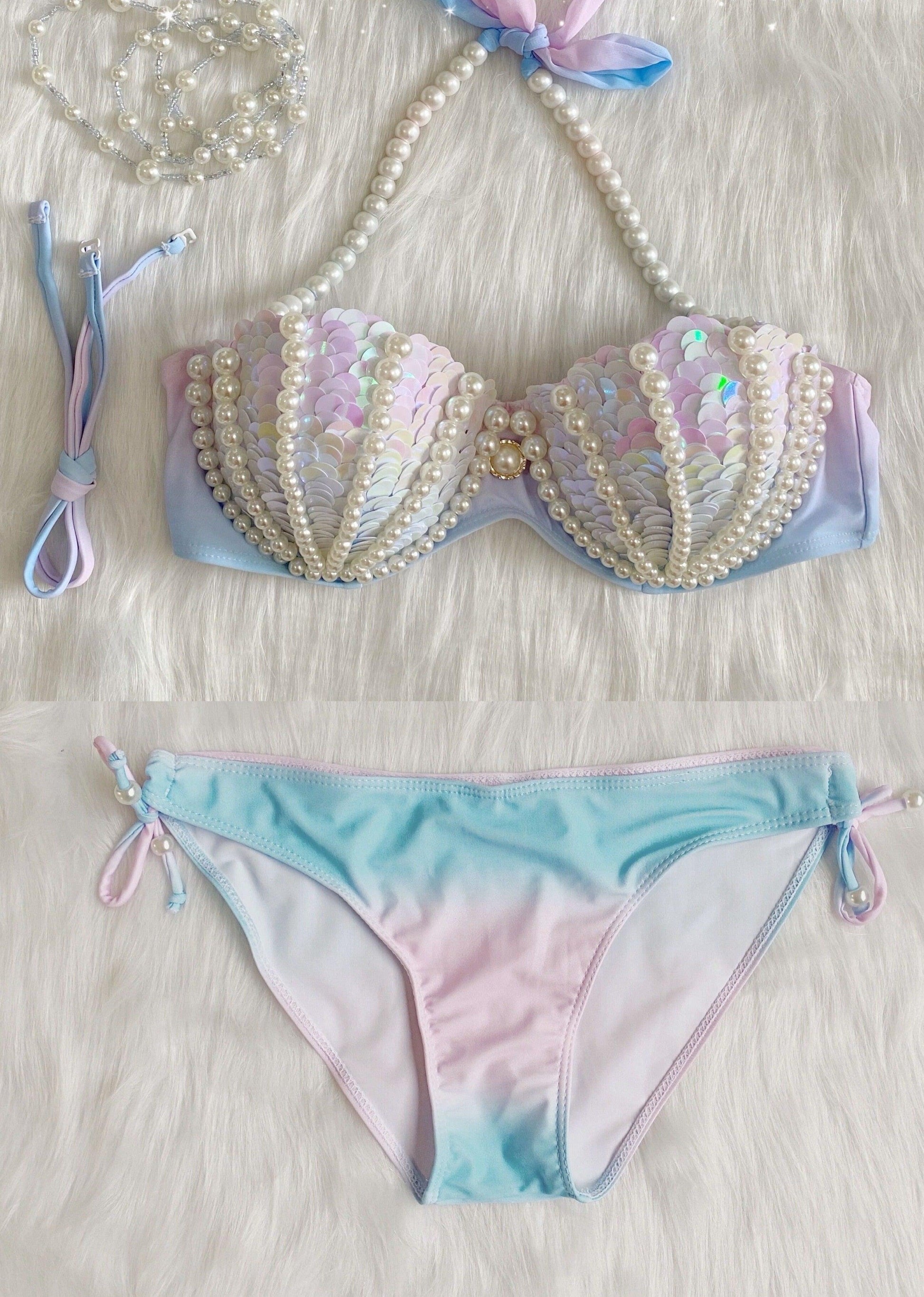 Pools of Moonlight Fairycore Princesscore Mermaid Swimwear Bikini - Starlight Fair