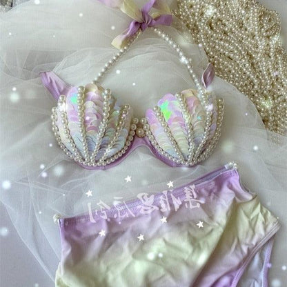 Opal Fire Fairycore Princesscore Mermaid Swimwear Bikini - Starlight Fair