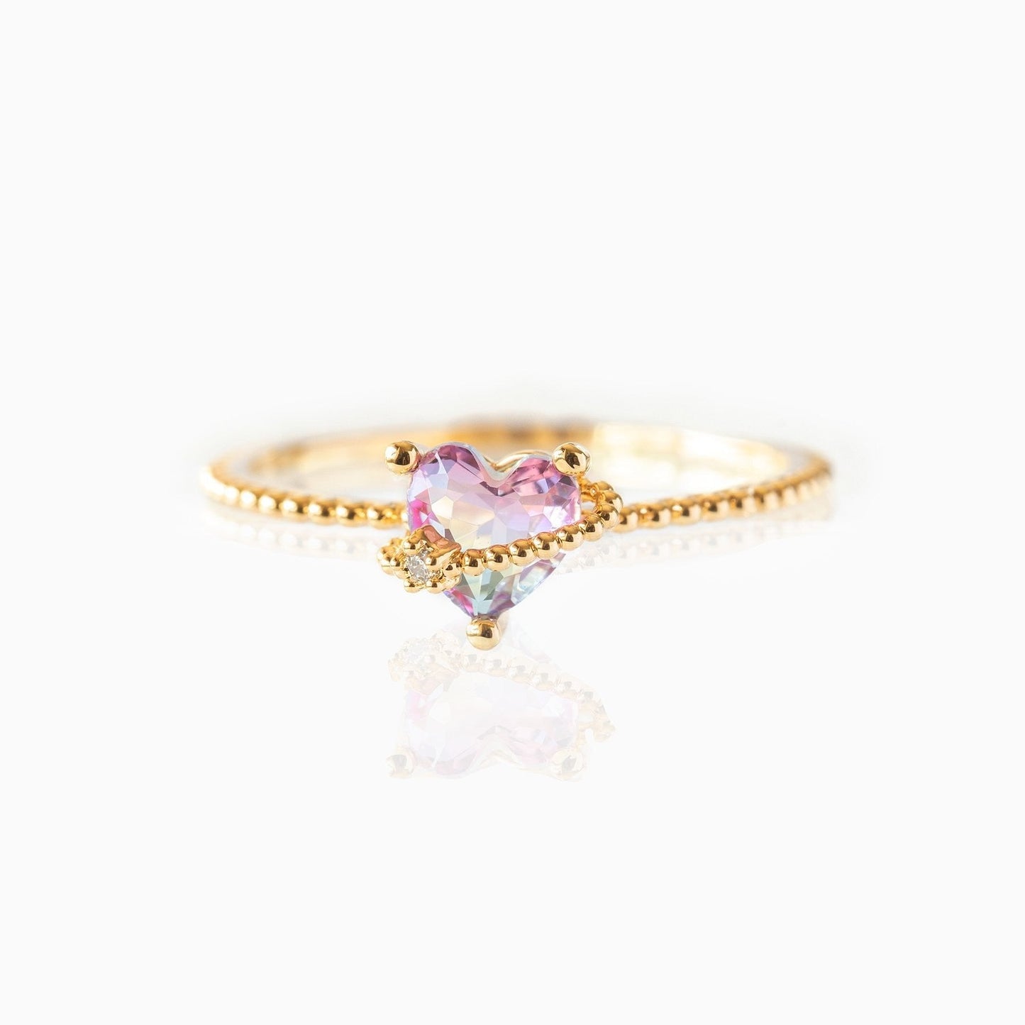 Genuine 18k Gold Plated Love, Flowers, and Teddy Bear Cuddles Cottagecore Fairycore Princesscore Coquette Kawaii Ring Jewelry