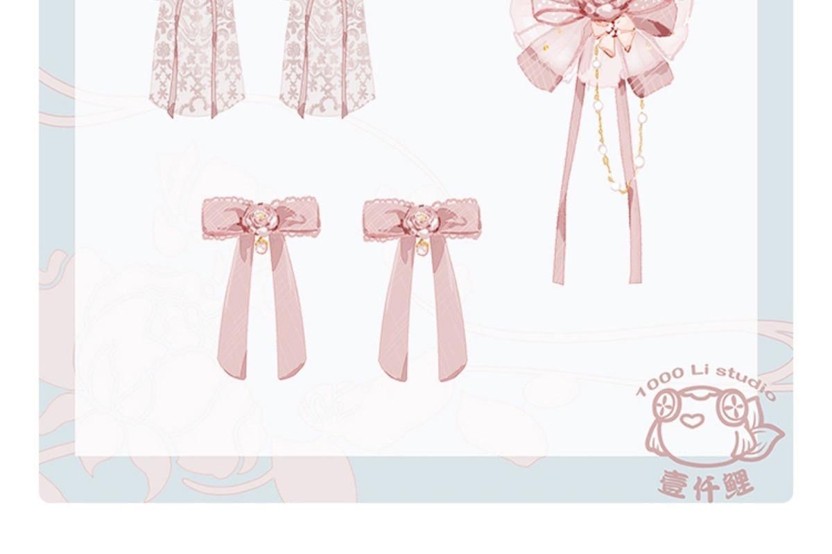 The Silvery Rosy Bells of Spring Cottagecore Fairycore Princesscore Coquette Kawaii Dress
