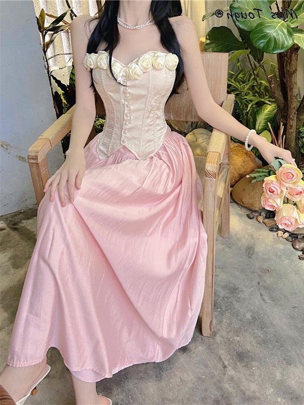 Icing Rose Elf Corset Top and Skirt Bottoms Dress Set - Starlight Fair