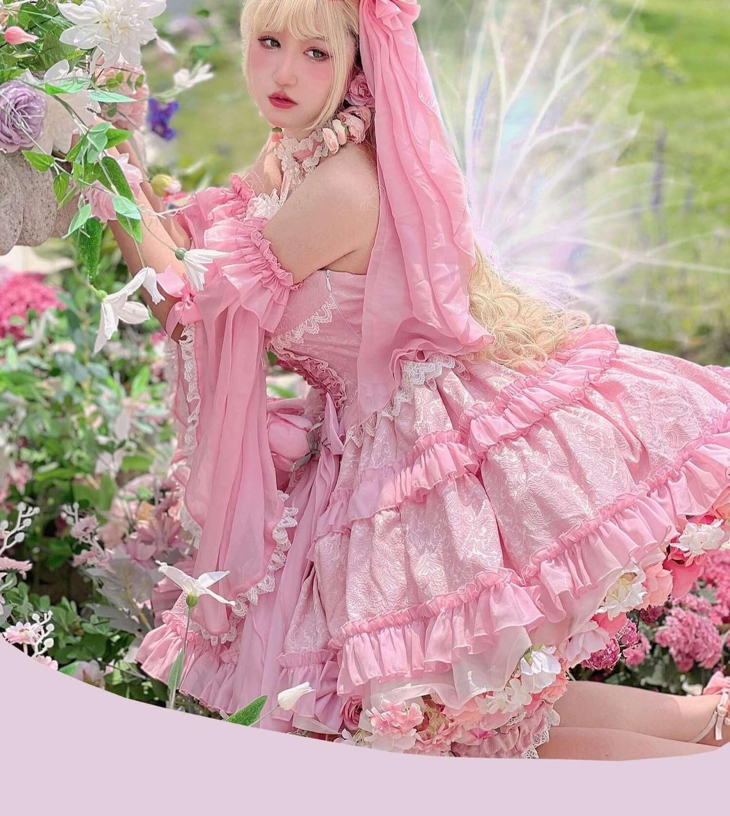 Fairycore corset dress(full set), Women's Fashion, Dresses & Sets, Dresses  on Carousell