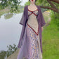 Elven Duchess of Wild-Growing Flowers Fairycore Cottagecore Princesscore Dress with Optional Cardigan Set - Starlight Fair
