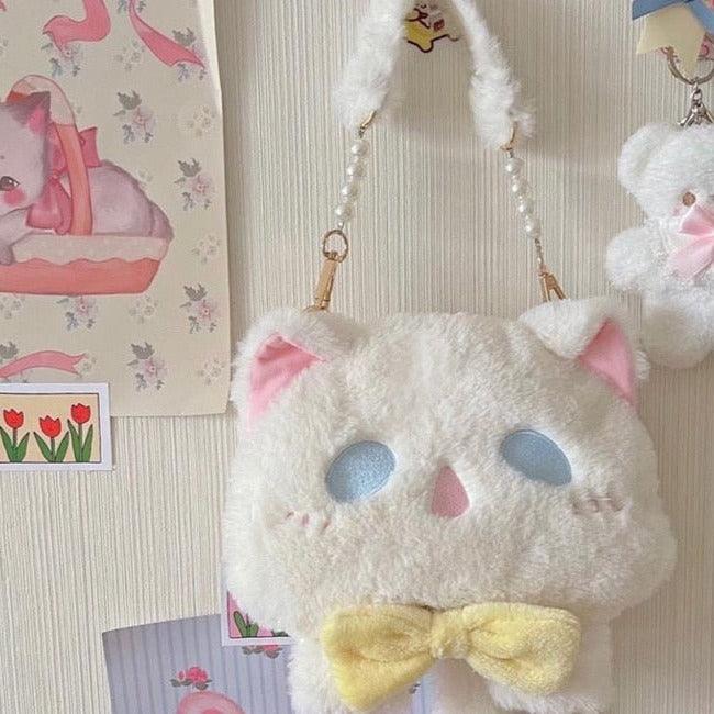 Snowy the Pastel Kitten Cottagecore Fairycore Princesscore Coquette Kawaii Bag - Starlight Fair