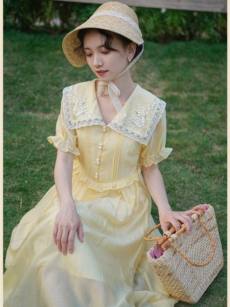 Lily Florist of the Valley Fairycore Princescore Cottagecore Dress ...