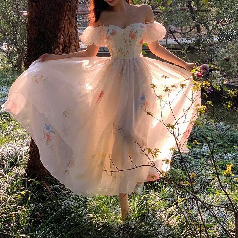 Beautiful Eve Fairycore Cottagecore Princesscore Dress - Starlight Fair