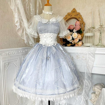 Bluebird Memoirs Fairycore Cottagecore Princesscore Dress - Starlight Fair