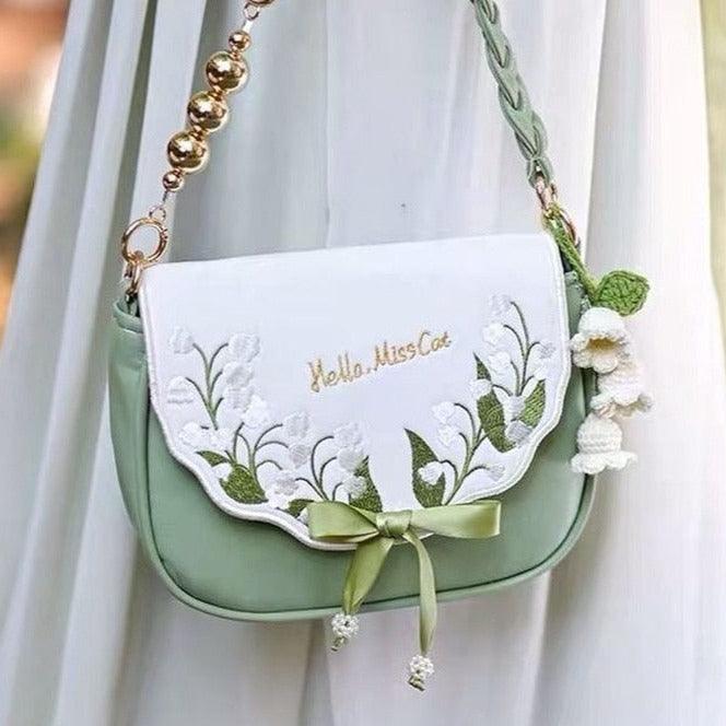 The First Lily of the Valley Blooms of Early Spring Cottagecore Fairycore Princesscore Coquette Kawaii Bag - Starlight Fair