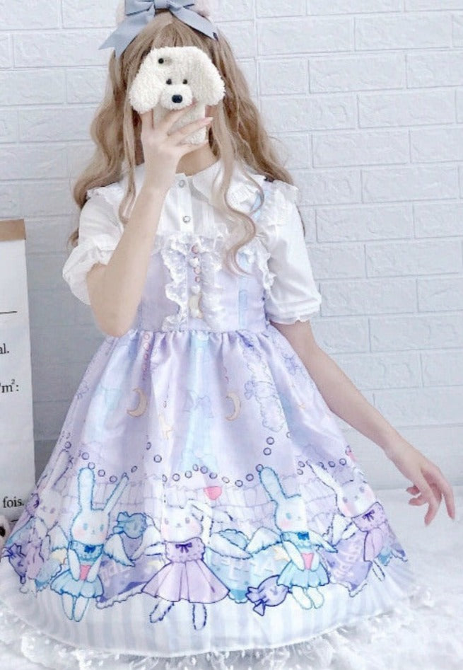 The Magical Bunny Ball Cottagecore Fairycore Princesscore Coquette Cutecore Balletcore Kawaii Dress