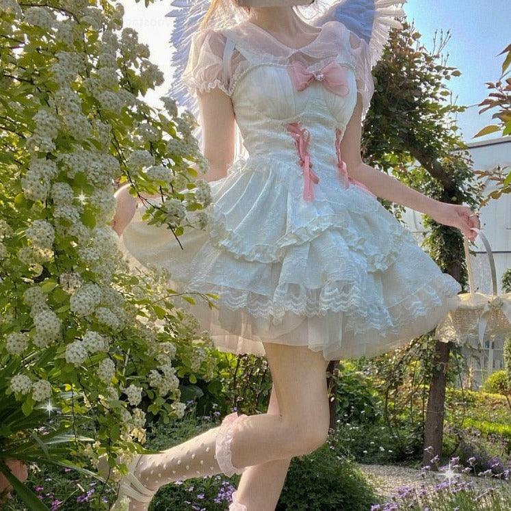 Madeleine's Ballet Opera Fairycore Cottagecore Princesscore Dress with Petticoat Skirt Bottom Set - Starlight Fair