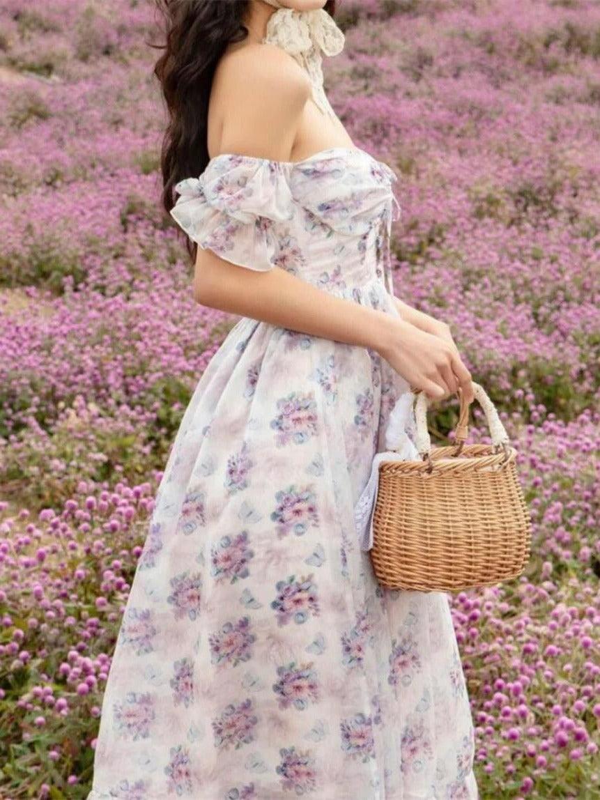 Telulah Jane's Endless Flower Field Cottagecore Fairycore Princesscore Coquette Kawaii Dress - Starlight Fair