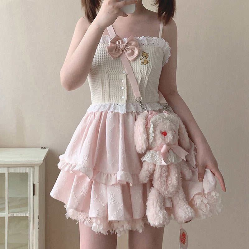 The Tiniest Pastel Baby Kitten      Top Kawaii Academia Y2K Cottagecore Coquette Fairycore Dollette Princesscore