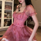 Plum and Apricot Balllerina Fairycore Princesscore Cottagecore Dress - Starlight Fair