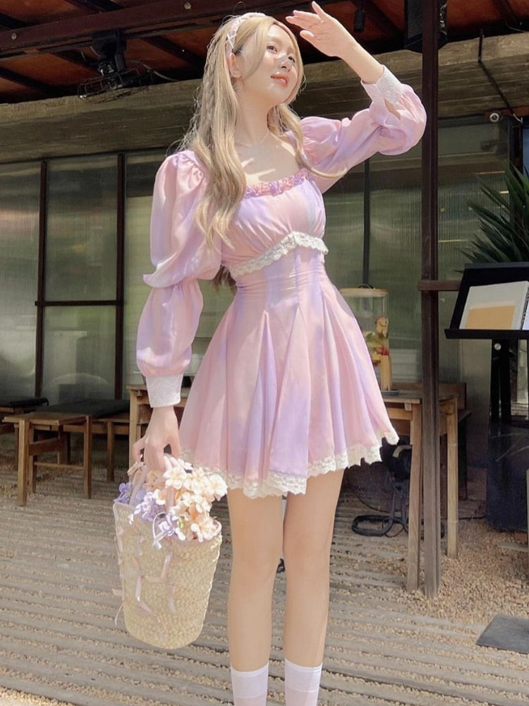 Elena's Daydream Come True Cottagecore Princesscore Fairycore Princesscore Coquette Dollette Angelcore Soft Girl Kawaii Dress