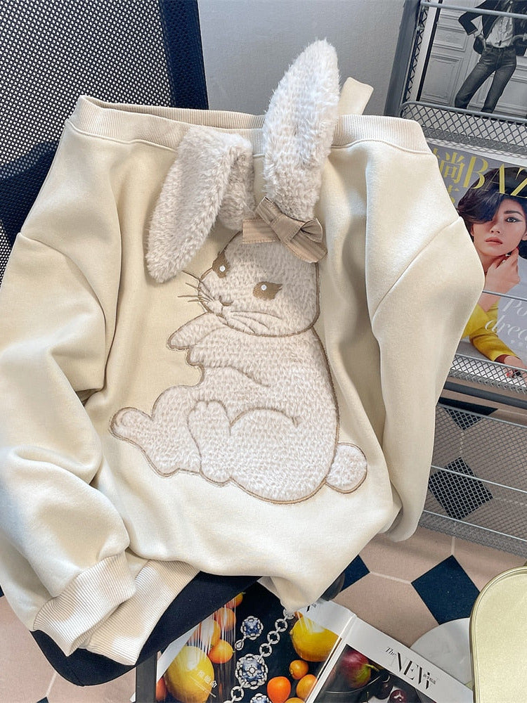 Aravella the Pretty Bunny Cottagecore Fairycore Princesscore Coquette Kawaii Warm Sweater Top