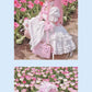 Rosy Whipped Dream Cake Fairycore Cottagecore Princesscore Dress Headband and Choker Set - Starlight Fair