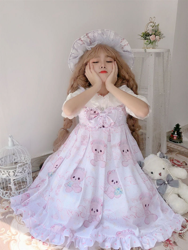 Baby Bear's Perfect Porridge Cottagecore Fairycore Princesscore Coquette Cutecore Kawaii Dress
