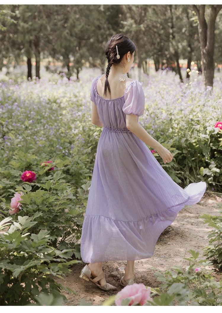 Starlight Fair Beautiful Painter Fairycore Princesscore Cottagecore Dress Auburn / S