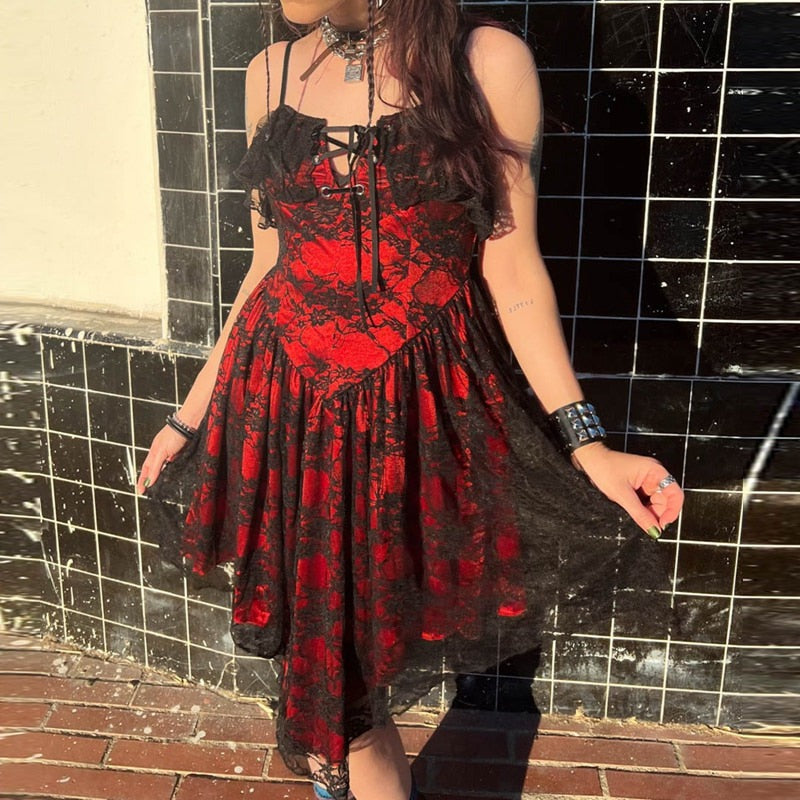 Moondrop Fae Dark Gothic Cottagecore Fairycore Princesscore Coquette Kawaii Dress