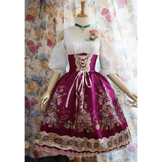 Northern European Belle Fairycore Princesscore Cottagecore Dress - Starlight Fair