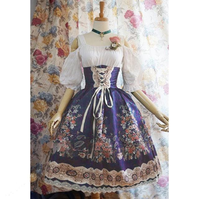 Northern European Belle Fairycore Princesscore Cottagecore Dress - Starlight Fair
