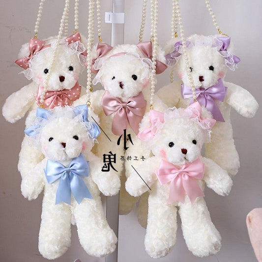 Sweetest Teddy Friend Kawaii Cottagecore Fairycore Princesscore Coquette Bag - Starlight Fair