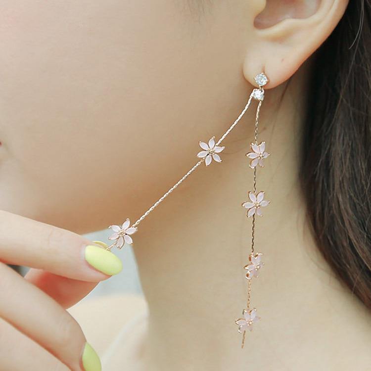 Pink Blossom Shower Earrings 