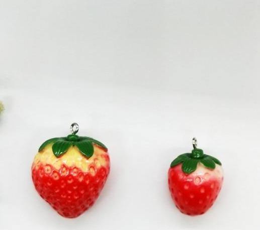 Asymmetrical Strawberry Berry Cute Drop Earrings 