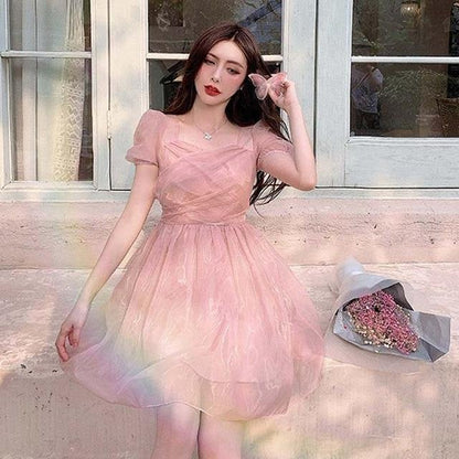 Kawaii Princesscore Rose Dusk Dress Gown - Starlight Fair