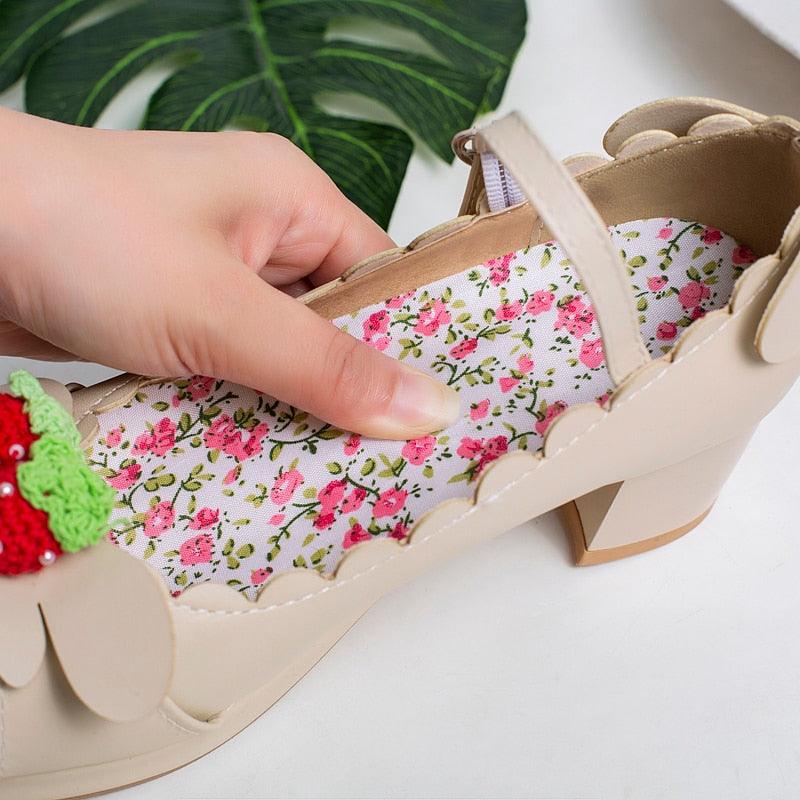 Strawberry Pudding Cottagecore Shoes - Starlight Fair