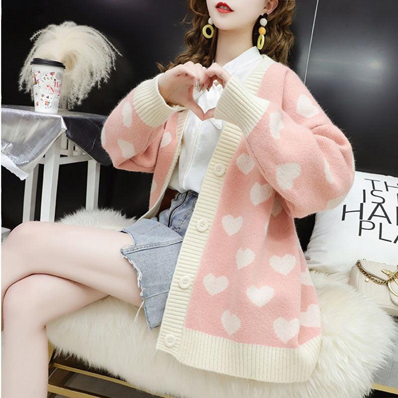 Pastel Hearts Princesscore Sweater Top - Starlight Fair