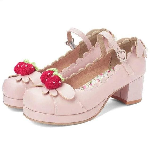 Strawberry Pudding Cottagecore Shoes - Starlight Fair