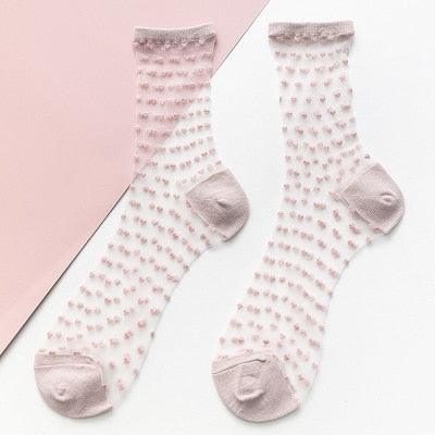 Clear Dottie Kawaii Socks - Starlight Fair