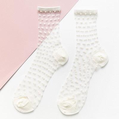 Clear Dottie Kawaii Socks - Starlight Fair