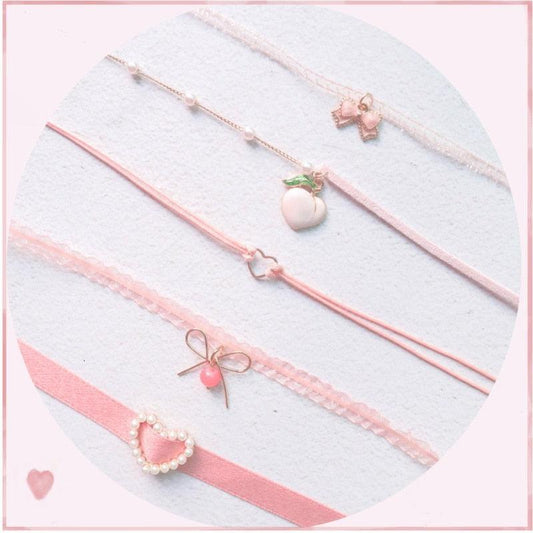 Peachy Fuzz Fairycore Princesscore Choker - Starlight Fair