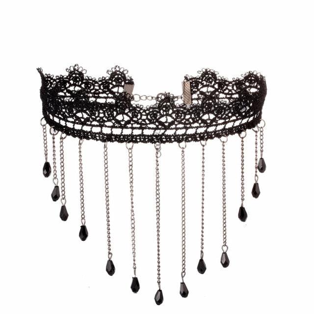 Whimsical Elegance Dark Fairycore Princesscore Choker - Starlight Fair