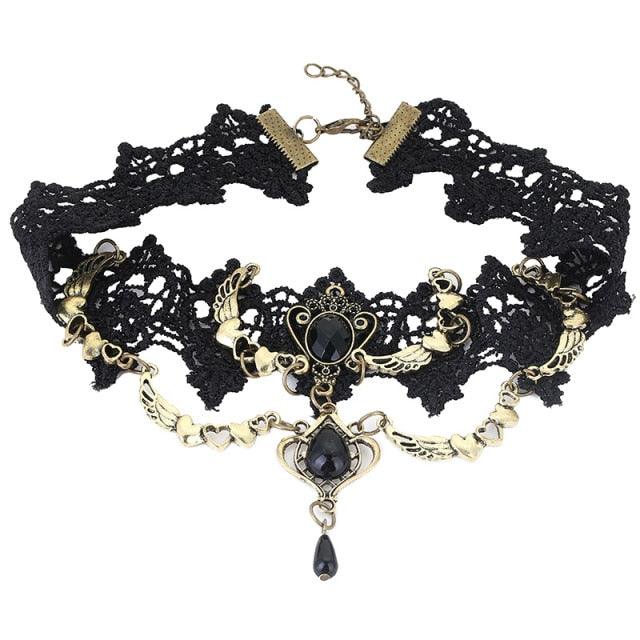 Whimsical Elegance Dark Fairycore Princesscore Choker - Starlight Fair